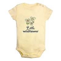 Little Wildflower Novelty Bodysuits, Newborn Baby Rompers, Infant Jumpsuits, 0-24 Months Babies Outfits, Kids Clothes