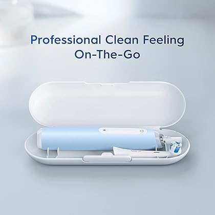 Oral-B iO Series 3 Limited Edition Electric Toothbrush with 2 Brush Heads, Ultimate Clean, Gentle Care, Pressure Sensor, Rechargeable, Blue, with Compatible Microfiber Cleaning Cloth