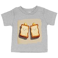 French Toast Design Baby Jersey T-Shirt - Cute Couple Baby T-Shirt - Themed T-Shirt for Babies