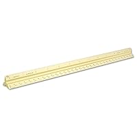 Alumicolor Aluminum Architect Solid Drafting Scale, 12IN, Gold