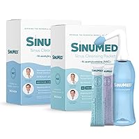 Sinus Cleansing System - Relief of Sinus Congestion, Allergies, and More - 84 Packets, 1 Bottle - All Natural, pH Balanced - Developed by ENT MDS - Patent-Pending Blend 42 Day Supply
