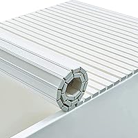 Bathtub Tray Anti-dust Folding Dust Board Bathtub Insulation Cover Shutter Bath Lid White Resin Bathtub Shelf