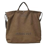Women's Tote handbag Canvas shoulder bag Large canvas handbag Fashion retro letter handbag