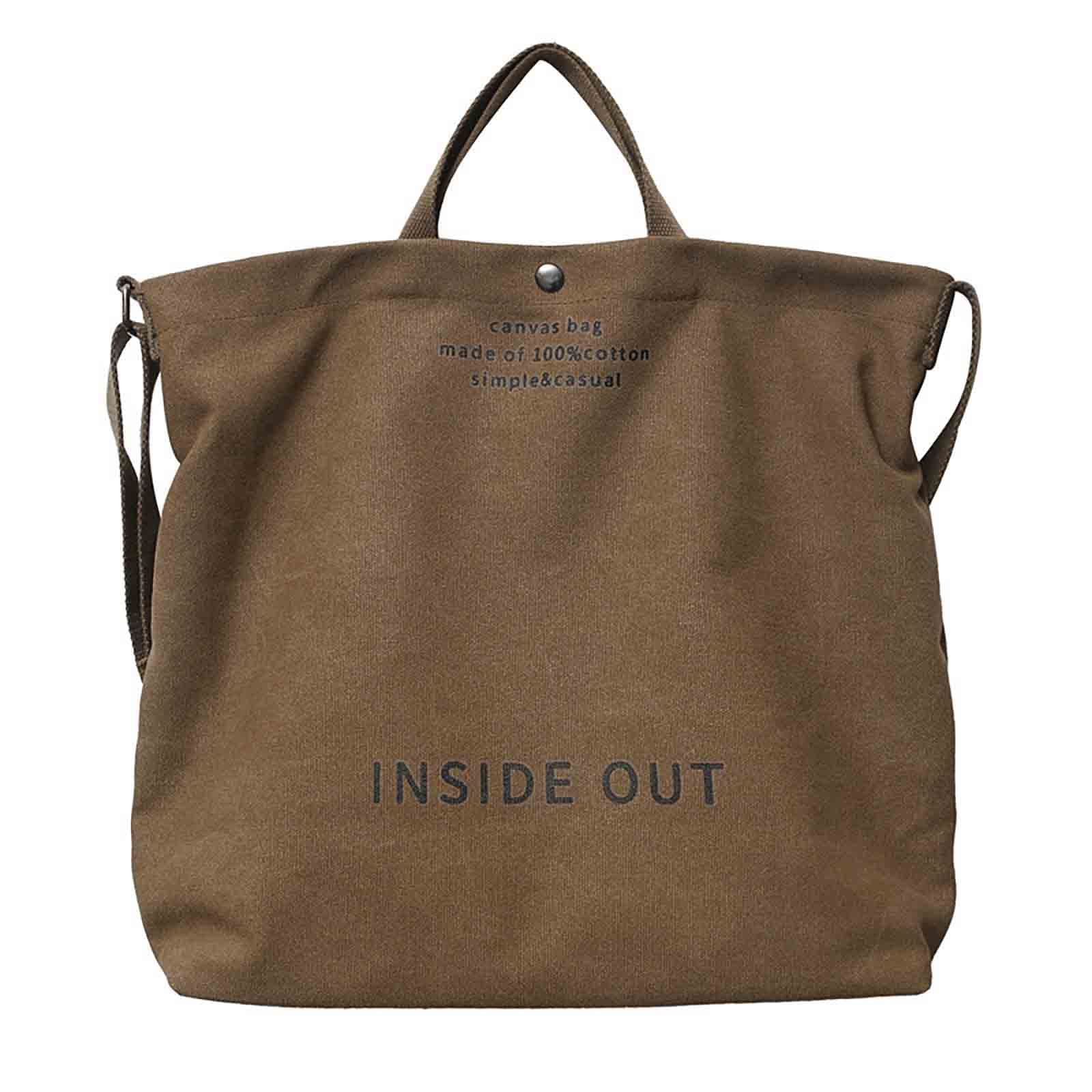 Women's Tote handbag Canvas shoulder bag Large canvas handbag Fashion retro letter handbag