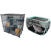 Kitty City Outdoor Catio Mega Kit for Cats, Replacement Parts, and 10' Tunnels & Claw Indoor and Outdoor Mega Kit Cat Furniture, Cat Sleeper, Outdoor Kennel