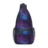 Universe With Stars And Galaxy Interstellar Cross Chest Bag Diagonally Travel Backpack, Light Travel, Hiking Single Shoulder Bag