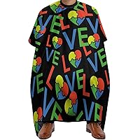 Live and Love Autism Hair Cutting Cape Salon Haircut Apron Barbers Hairdressing Cape with Adjustable Snap Closure