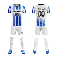Custom Men Soccer Jersey Suit Personalized Printed Any Team Name Number Design Training Uniform for Boy