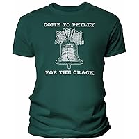 Come to Philly for The Crack - Funny Distressed Print Vintage Style Liberty Bell T-Shirt
