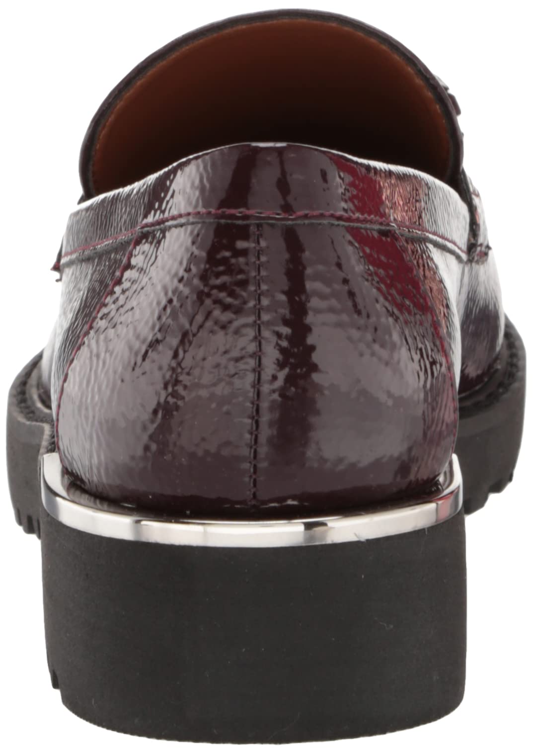 Franco Sarto Womens Carolynn Lug Sole Loafer with Tassel Detail , Burgundy Patent, 11 M