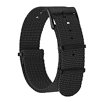 BISONSTRAP Nylon Watch Bands for Men, One-Piece Military Watch Straps, 18mm 20mm 22mm