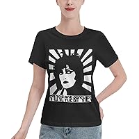 Siouxsie and The Banshees T Shirt Womens Casual Tee Summer Round Neck Short Sleeves Tshirt Black