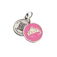 Premium QR Code Pet ID Tags - Dog Tags and Cat Tags: Instant Online Profile Access and Scan Location Email Alerts