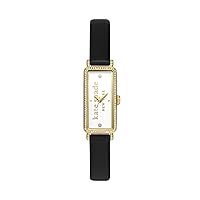 Kate Spade New York Rosedale or Brookville Rectangular Case Women's Watch with Stainless Steel Chain Bracelet or Leather Band