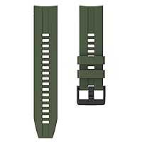 22mm Sport Silicone Watchband for Huawei for Honor Magic Watch GT Active Strap Bracelet Band for Watch 46mm Gear S3 (Color : Army Green, Size : 22mm)