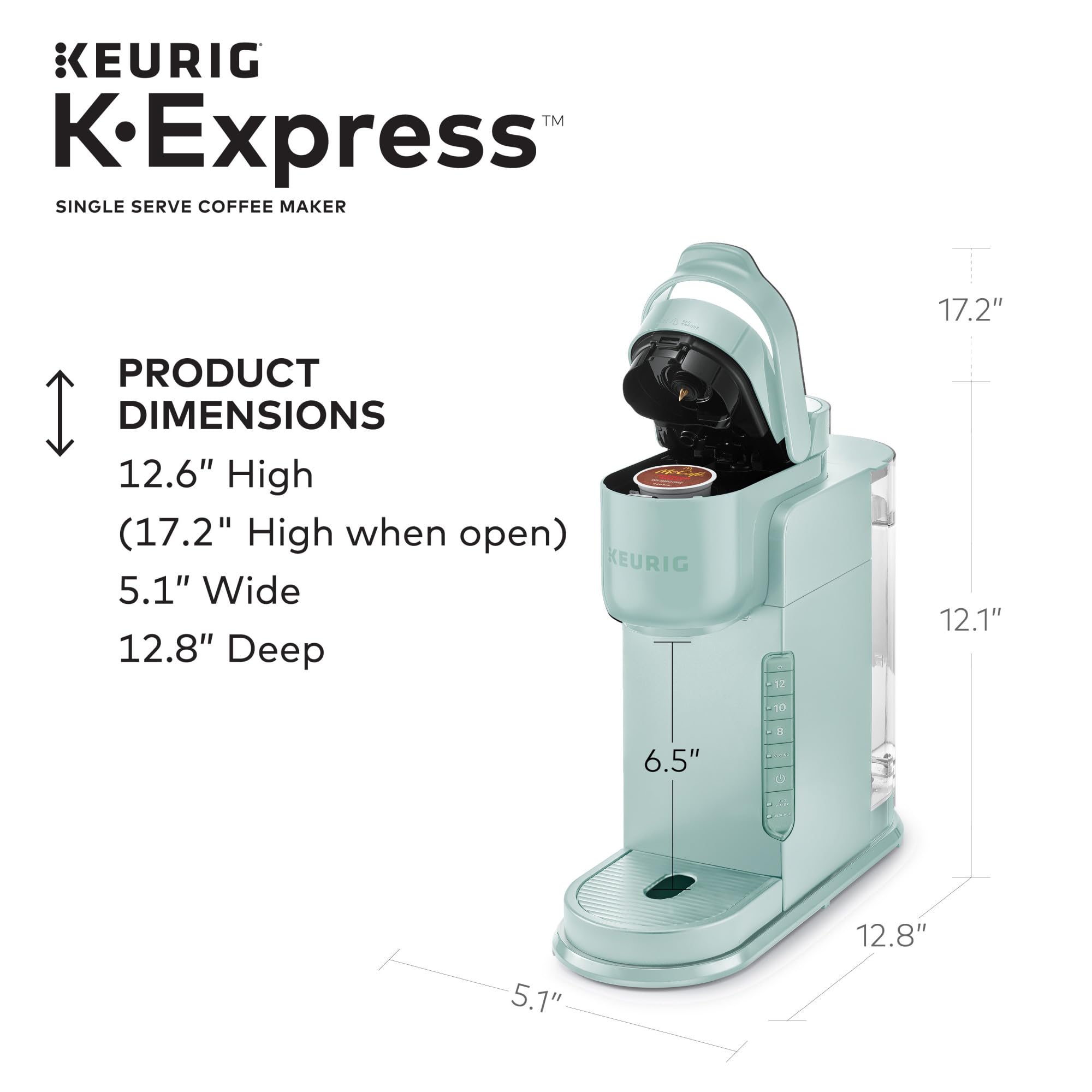 Keurig K-Express Coffee Maker, Single Serve K-Cup Pod Coffee Brewer, Mint