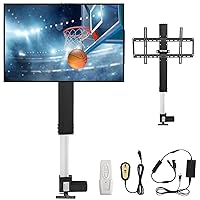 VEVOR Motorized TV Lift Stroke Length 19.7 Inches Motorized TV Mount Fit for Max.50 Inch TV Lift with Remote Control Height Adjustable 38-65 Inch,Load Capacity 132 Lbs
