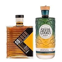 SOBOUR Bourbonesque Non Alcoholic Whiskey | Seven Giants Añejo Style Tequila Alternative | Non Alcoholic Spirits | Premium Non Alcoholic Drinks by Spirits of Virtue 700ml