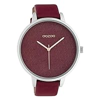 Oozoo Fashion Women's Watch with Leather Strap Quartz Classic 45 mm