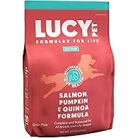 Lucy Pet Formulas for Life Salmon, Pumpkin, & Quinoa Dry Dog Food, All Life Stages, Digestive Health, Sensitive Stomach & Skin, 4.5lb bag