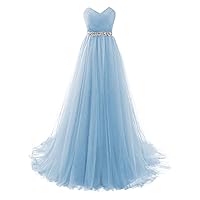 Baby Blue Sweetheart Neckline Ruffles Bridesmaid Dresses Long Prom Evening Gown Empire Waist Size 22W