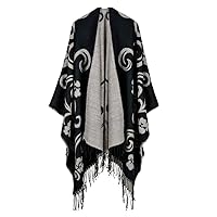 Womens Poncho Cape Light Weight Cardigan Sweaters Cashmere Shawl Wraps