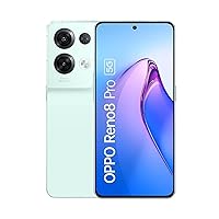 Oppo Reno 8 Pro Dual-Sim 256GB ROM + 8GB RAM (GSM only | No CDMA) Factory Unlocked 5G Smartphone (Glazed Green) - International Version