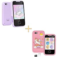 Kids Phone Toys for 3-6 Year Olds Girls Boys, Touchscreen Kids Smart Phone with Dual Camera, MP3 Music Player, Games, ABCs
