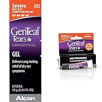 GenTeal Lubricant Eye Gel, Severe, 0.34 Fl Oz & Tears Night-Time Ointment 3.5g Clear 0.12 Fl Oz
