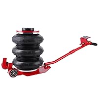 Air Jack, 3 Ton/6600 lbs Triple Bag Air Jack, Portable Pneumatic Jack with Long Hand, Lift up to 15.7