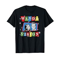 Marvel Studios WandaVision Logo TV Sitcom Style Disney+ T-Shirt