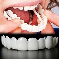 Fake Teeth, Cosmetic Fake Teeth for Upper and Lower Jaw, Temporary Fake Teeth for Women and Men, Nature and Comfortable Veneers to Regain Confident Smile