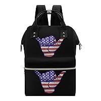 Shaka USA Durable Travel Laptop Hiking Backpack Waterproof Fashion Print Bag for Work Park Black-Style