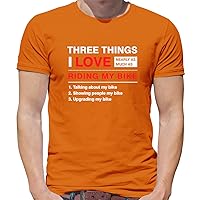 Three Things I Love Nearly As Much As Riding My Bike - Mens Premium Cotton T-Shirt