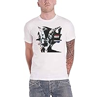 Slipknot Men's Iowa Goat Shadow (Back Print) Slim Fit T-Shirt White