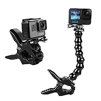 Suptig Jaws Flex Clamp Mount Gooseneck Mount for GoPro Hero 12 Hero 11 Hero 10 Hero 9 Hero 8 Hero 7 Hero 6 Hero 5 Hero 4 Session Hero 3+ Hero 3 Akaso EK7000 Arlo Action Cameras