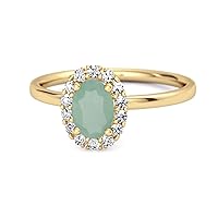 Floating Halo Engagement Ring 925 Sterling Silver 1.50 Ctw Emerald Gemstone Wedding Ring