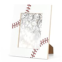 Sports Baseball Lines Wood Picture Frames Can Display 4X6 5X7 8x10 11x14 Inch Photos.With Hooks and Brackets, This Frames Can be Displayed Vertically or Horizontally on a Table or Wall