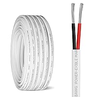 Kimbluth 8 Gauge Duplex Marine Wire Tinned Copper Boat Cable, 50ft 8 AWG Standard USA OFC Oxygen Free Copper Wire for Automotive Boat Speakers Solar Outdoors