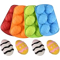 2Pack Easter Egg Shaped Silicone Cake Mold Trays Cooking Supplies For Chocolate Candies Ice Cube Trays Baking Molds Cookie Molds For Baking Shapes