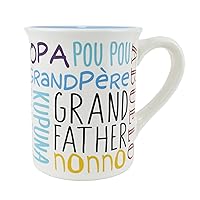 Enesco Our Name is Mud Grandfather Languages Coffee Mug, 16 Ounce, Multicolor