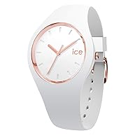 Ice-Watch - ICE Glam White Rose Gold Women's Watch with Silicone Strap