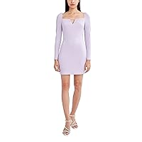 BCBGeneration Women's Fitted Long Sleeve Square Neck Mini Dress