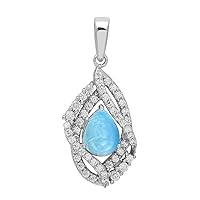 Multi Choice Pear Shape Gemstone 925 Sterling Silver Single Stone Cluster Accents Pendant Jewelry