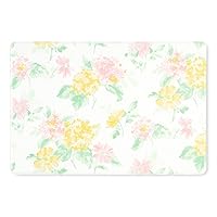 Martha Stewart Amber Floral Daisy Stripe Reverisble Water Resistant Kitchen Mat, Pink/Yellow, 20