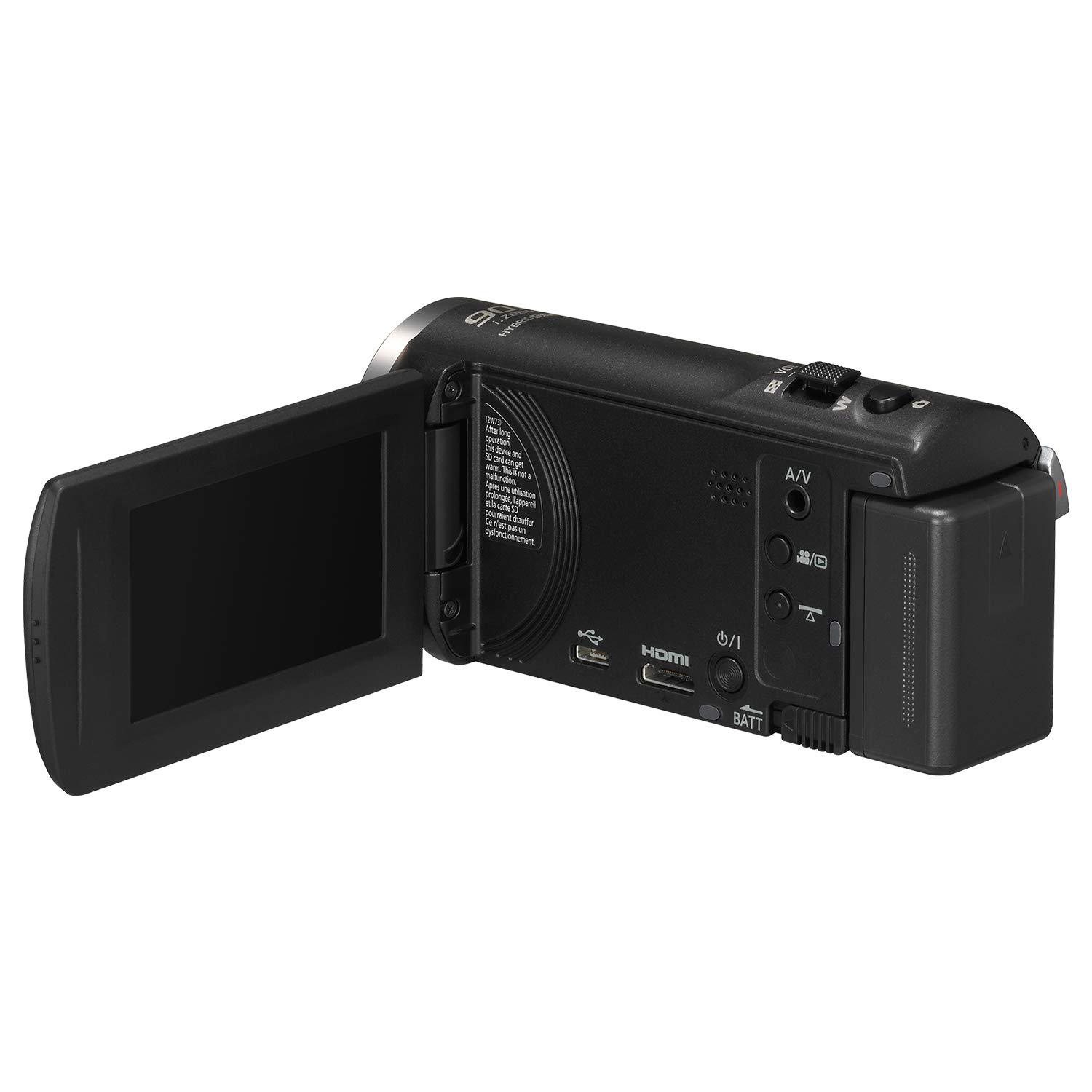 Panasonic Full HD Video Camera Camcorder HC-V180K, 50X Optical Zoom, 1/5.8-Inch BSI Sensor, Touch Enabled 2.7-Inch LCD Display (Black)