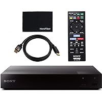 Sony Blu Ray Player with WiFi. Video Streaming & Screen Mirroring, DVD Players for Tv, HD Bluray Playback, Includes Blue Ray/Cd Player, Remote Control, HDMI Cable, Cleaning Cloth