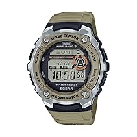 Casio WV-200R-5ACF Men's Digital Quartz Watch with Resin Strap, beige, Strap.