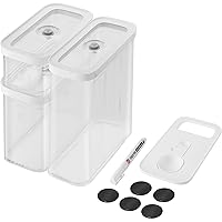 ZWILLING Fresh & Save CUBE Storage Organizer, 5-Piece Medium Set, Pantry Organizers and Storage, Plastic, BPA-Free Airtight Dry Food Storage Container for Storing Almonds, Banana Chips, Nuts and more