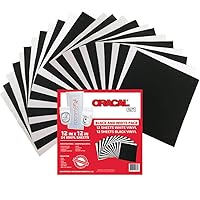 Oracal 651 Black and White Pack - Adhesive Craft Vinyl for Cricut, Silhouette, Cameo, Craft Cutters, Printers, and Decals - 12